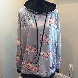 flowered hoodie